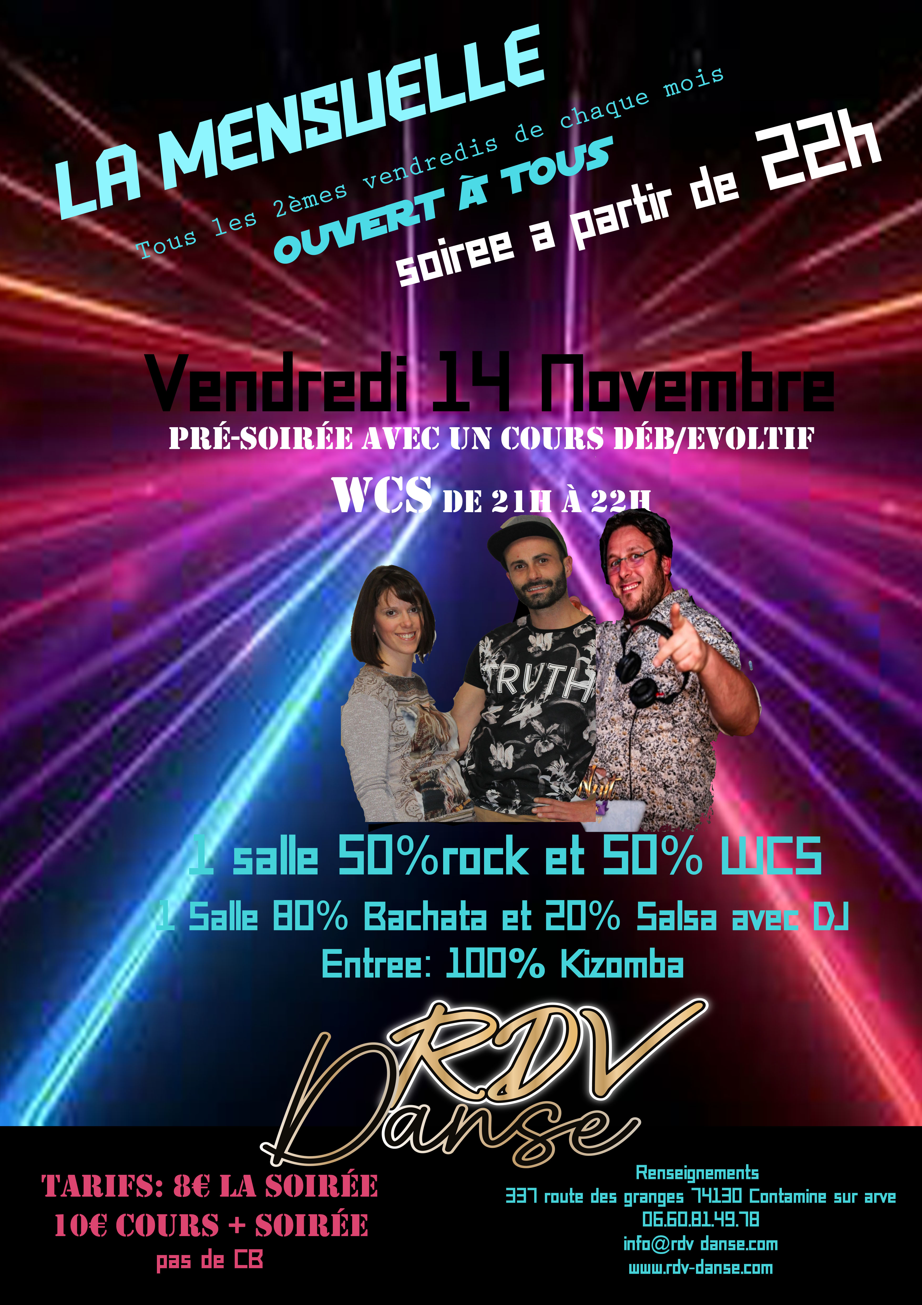 La Mensuelle - Soirée dansante multi-styles - 14 novembre 2025